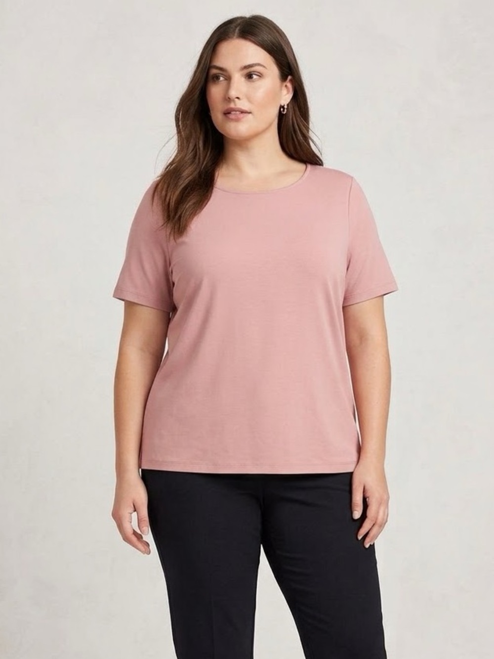 Talbots Petite NWT Pink Keyhole Back Short Sleeve Top XLP